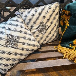 Vintage Versace pair of pillows 16” square